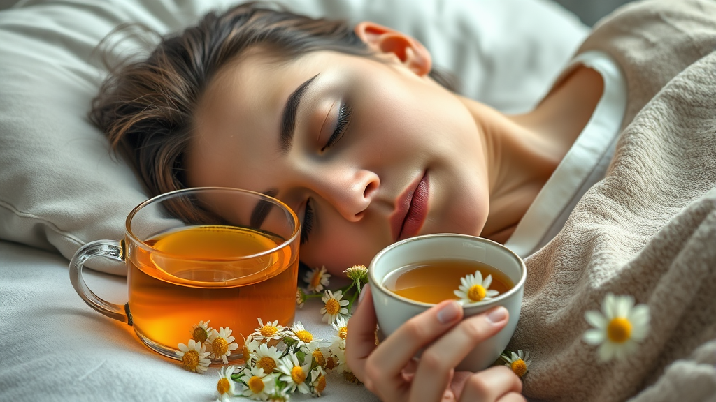 캐모마일차, 올바른 섭취 방법과 주의사항 (realistic 스타일)