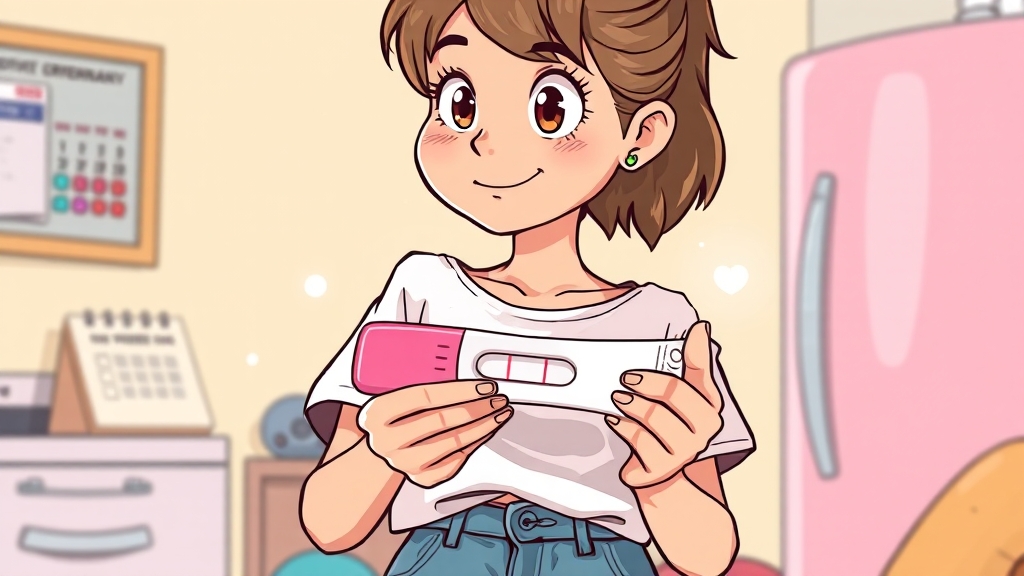 임신 가능성과 확인법 (cartoon 스타일)