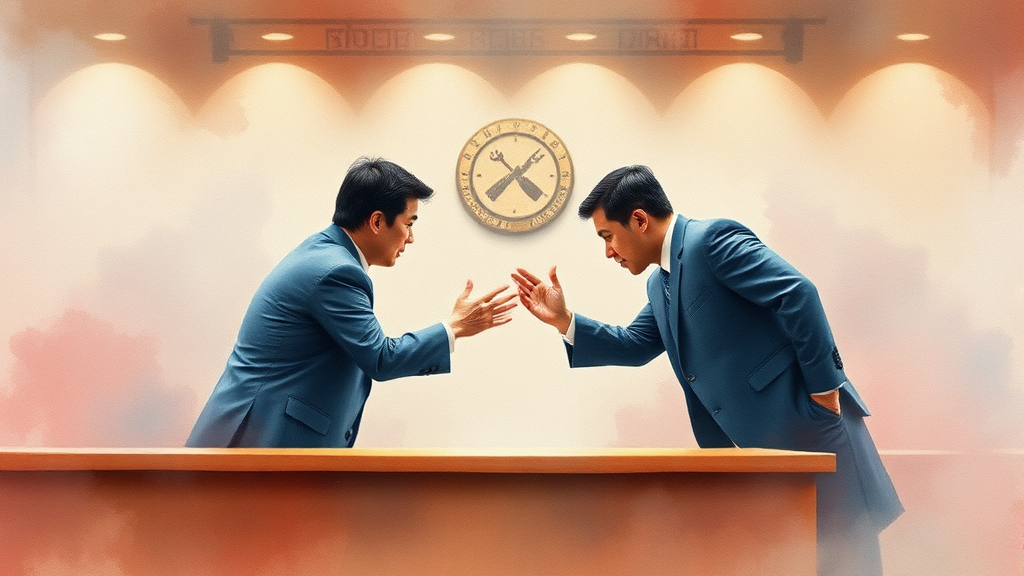 법정 내 특별검사팀과 변호인단의 대립 구도