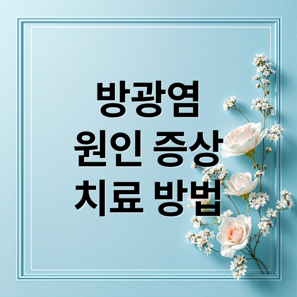 방광염
원인 증상
치료 방법 (방광염 원인 증상 치료)