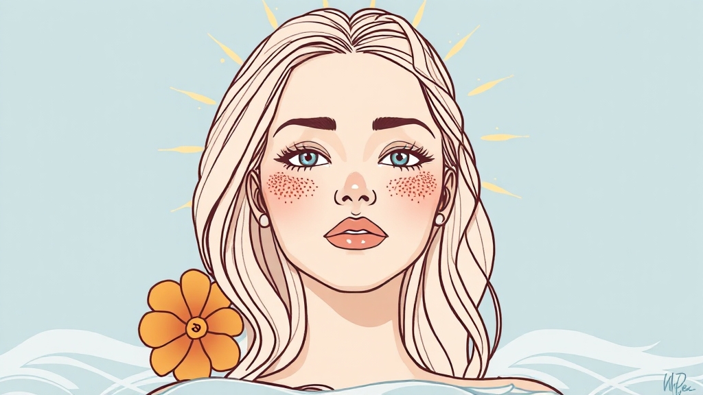 똑똑하게 선크림 사용하기 (illustration 스타일)