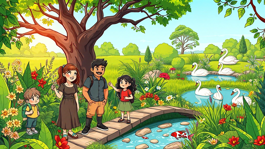 자연과 함께하는 체험 프로그램 (cartoon 스타일)