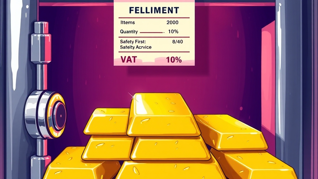 실물 금 구매와 안전한 보관 방법 (cartoon 스타일)