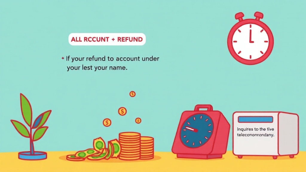 환급 시 주의사항 (cartoon 스타일)