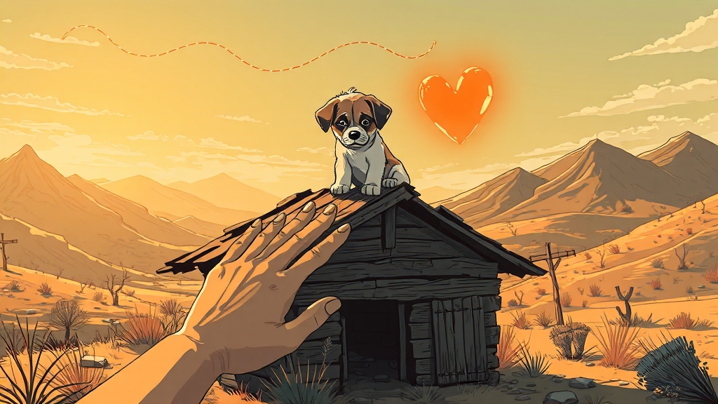 갈 곳 잃는 유기동물들 (illustration 스타일)