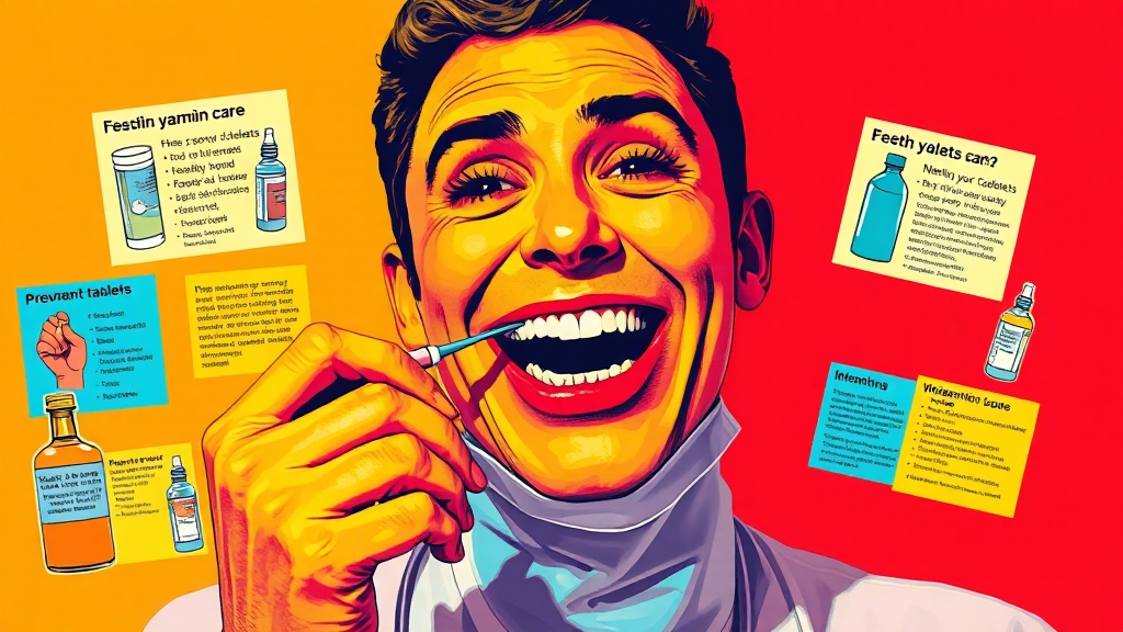 약만으로는 부족해요! 필수 잇몸 관리 (popart 스타일)