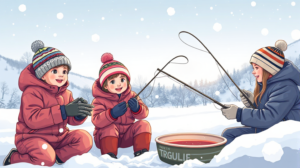 평창송어축제, 왜 특별할까? (illustration 스타일)