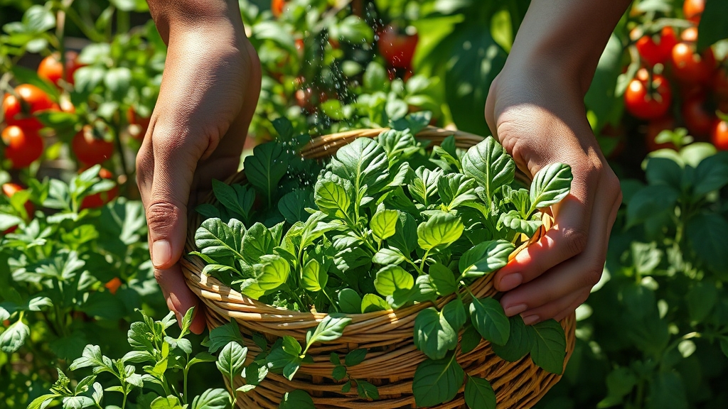 루꼴라 재배 & 보관법 (realistic 스타일)