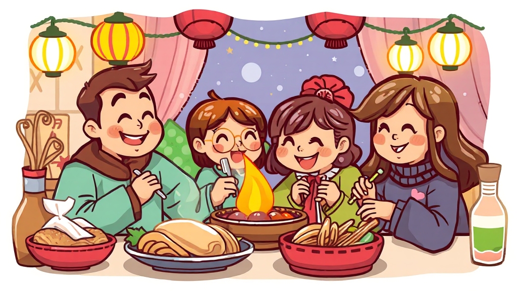 맛있는 잡채 완성! (cartoon 스타일)