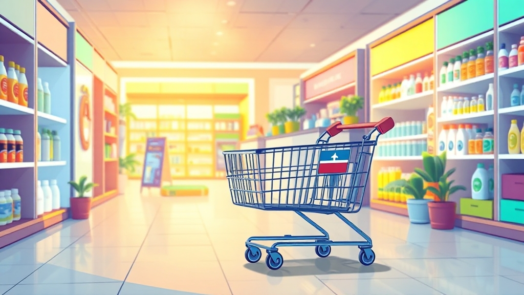 온라인몰 이용법 및 지원 품목 (cartoon 스타일)