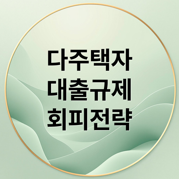 다주택자
대출규제
회피전략 (다주택자 대출 규제 회피)