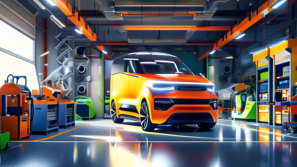 경기도 친환경차 정비 장비 지원 사업 내용 및 규모 (realistic 스타일)