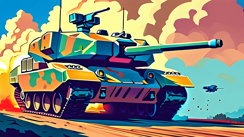 K9MH: 차세대 자주포의 등장 (cartoon 스타일)