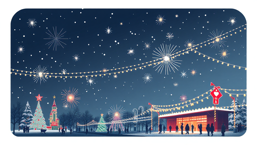 2025년, 빛 축제로 떠나자! (illustration 스타일)