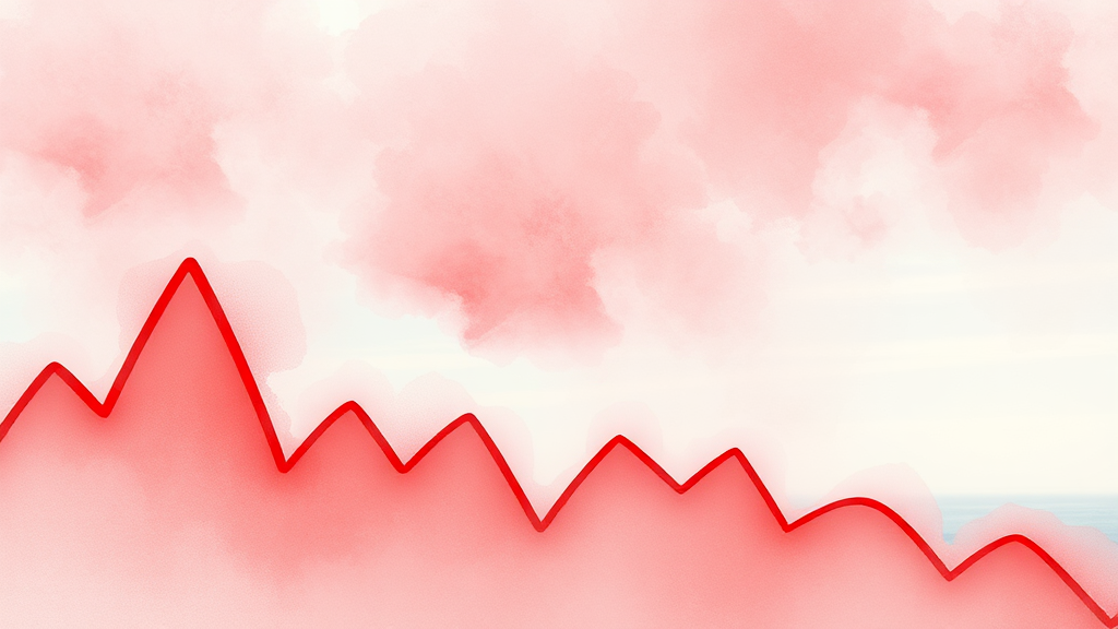 증시 급락, 무슨 의미? (watercolor 스타일)