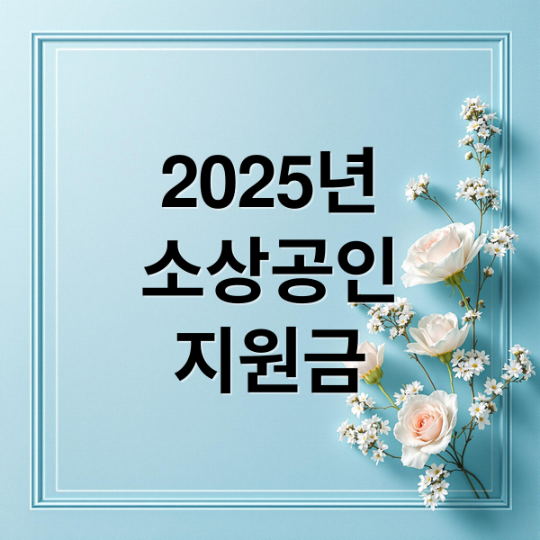 2025년
소상공인
지원금 (소상공인을 위한 긴급지원금, 놓치면 후회합니다)