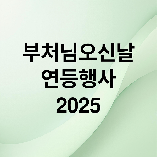 부처님오신날
연등행사
2025 (부처님 오신날 연등행사)