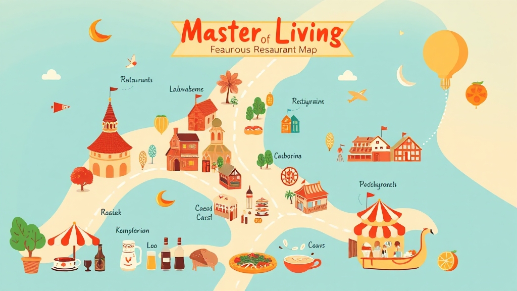 주변 맛집 추가 추천 (illustration 스타일)