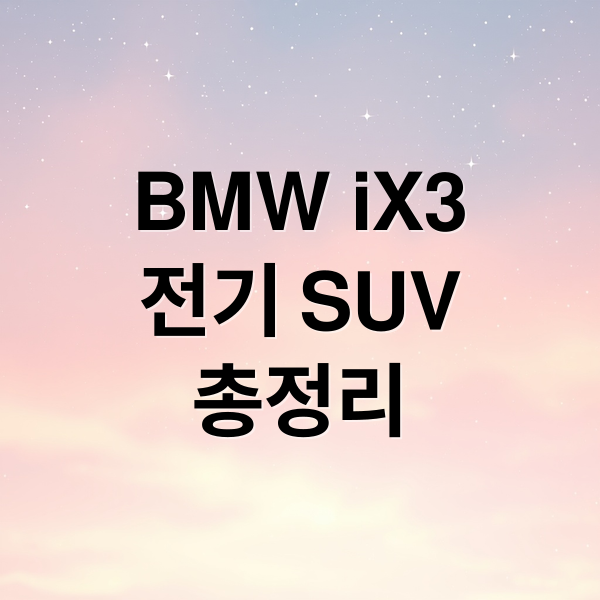 BMW iX3
전기 SUV
총정리 (BMW iX3)