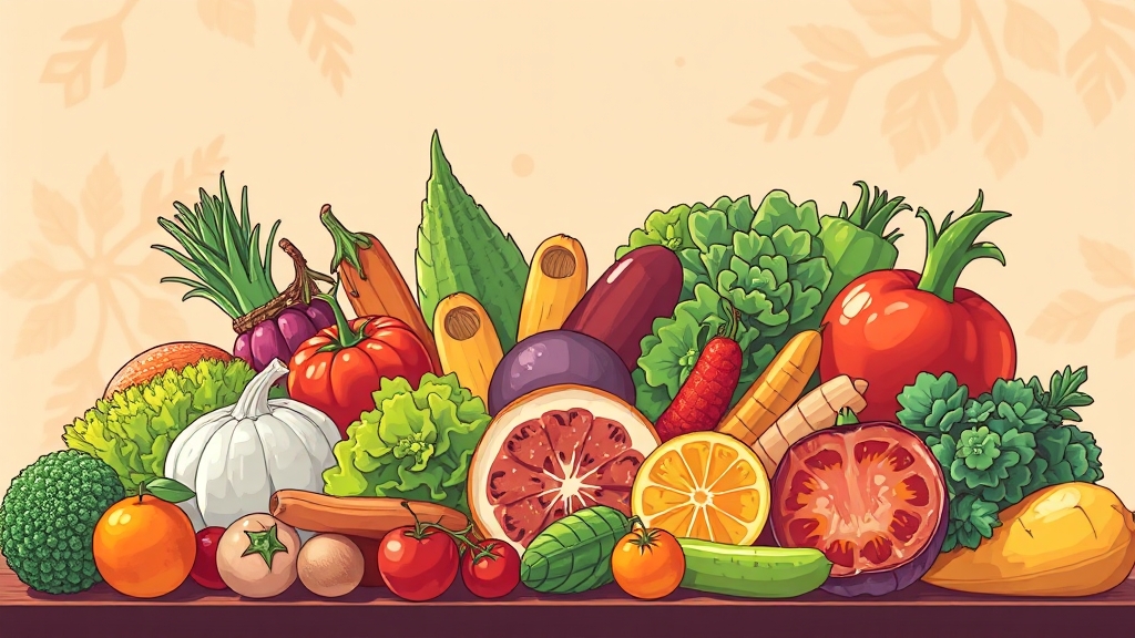 맞춤 식단 관리 및 영양 섭취 (illustration 스타일)