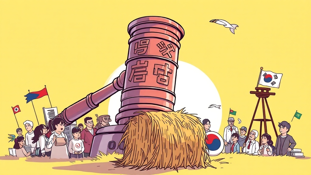 Impact on the Korean Economy (cartoon style)