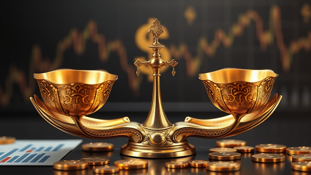 금 투자 방법 및 고려사항 (realistic 스타일)