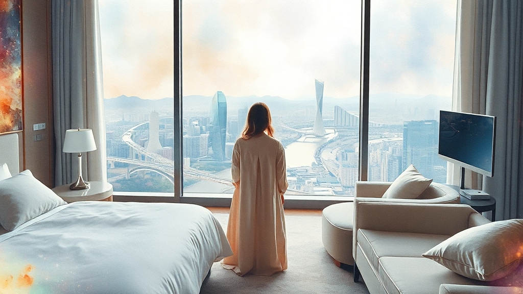 객실 완벽 분석: 룸 타입 & 뷰 비교 (watercolor 스타일)