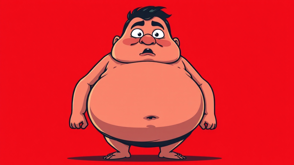 복부비만, 왜 위험할까? (cartoon 스타일)