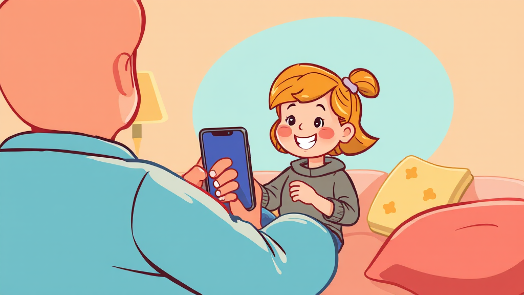 통신 및 메신저 기능 (cartoon 스타일)