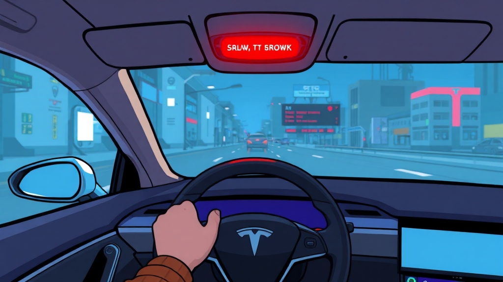 FSD 사용 시 주의사항 (cartoon 스타일)