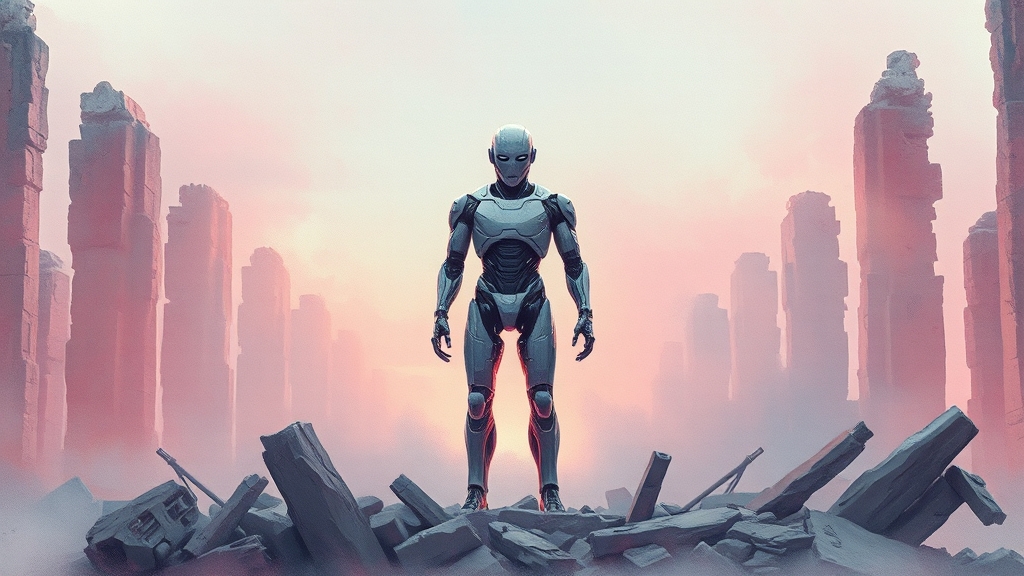 휴머노이드 로봇 정의 (watercolor 스타일)