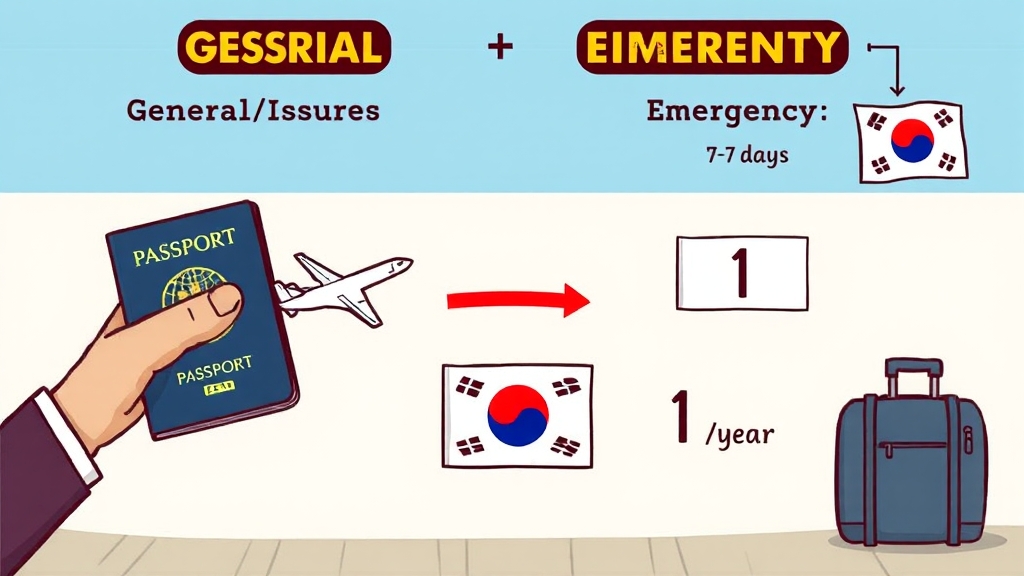 일반 vs. 긴급 여권, 무엇이 다를까? (cartoon 스타일)