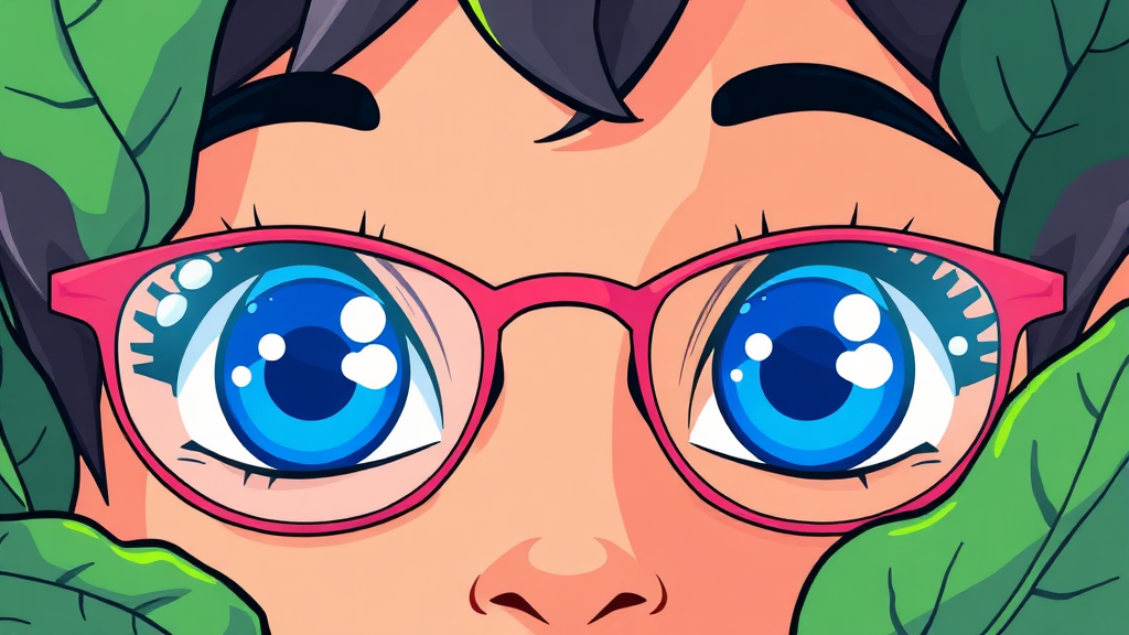 루테인/지아잔틴 효능과 작용 원리 (cartoon 스타일)