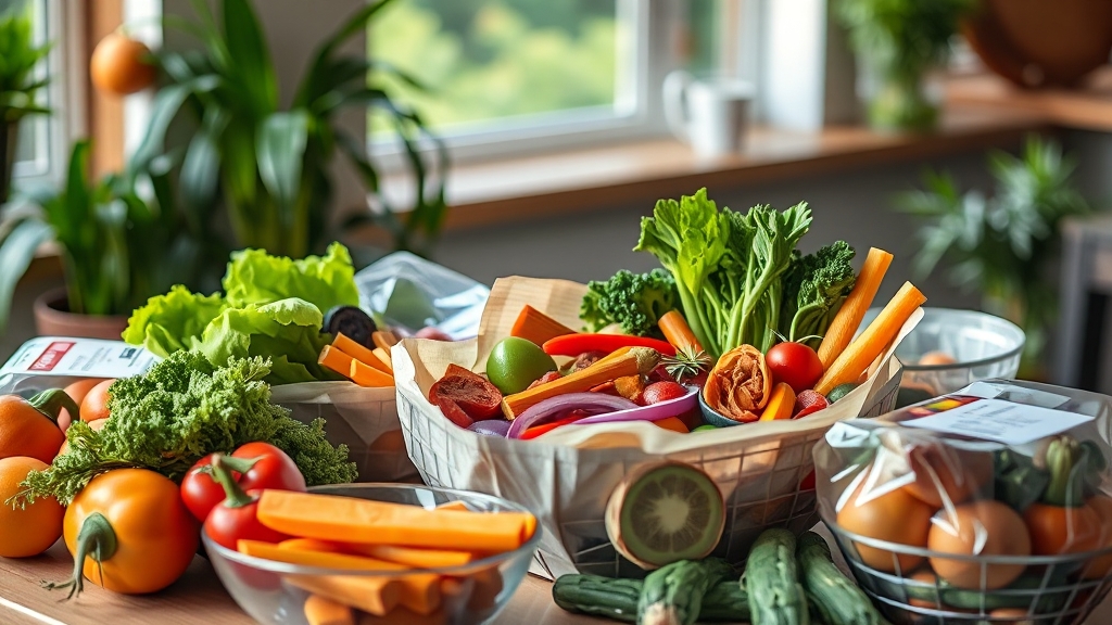 비건 밀키트 종류 (realistic 스타일)