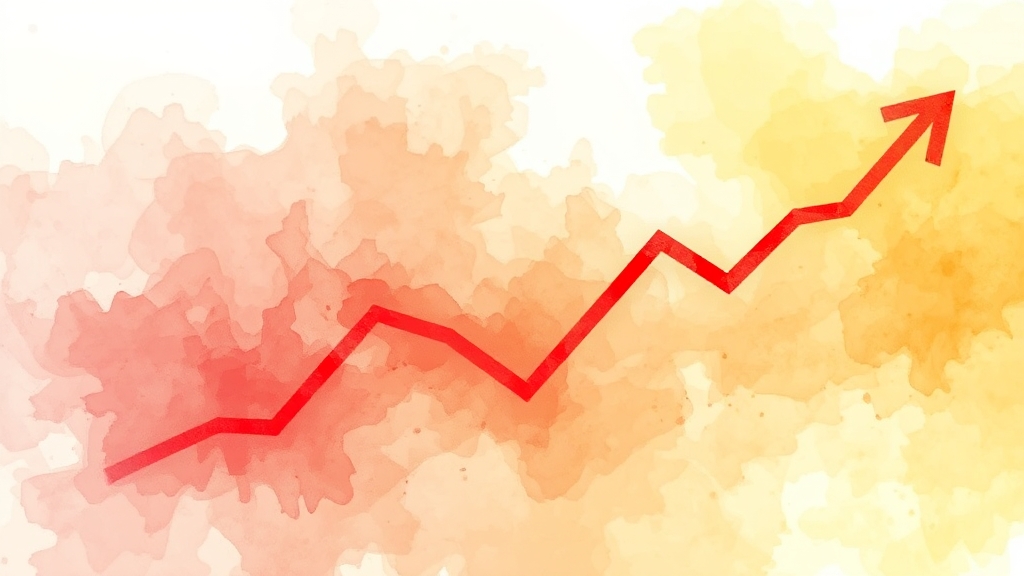 주가 급등, 왜? (watercolor 스타일)