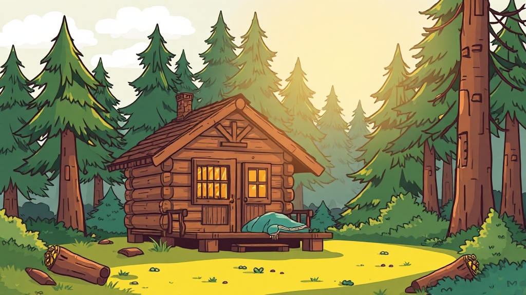 휴양림 예약, 이렇게 쉬워요! (cartoon 스타일)