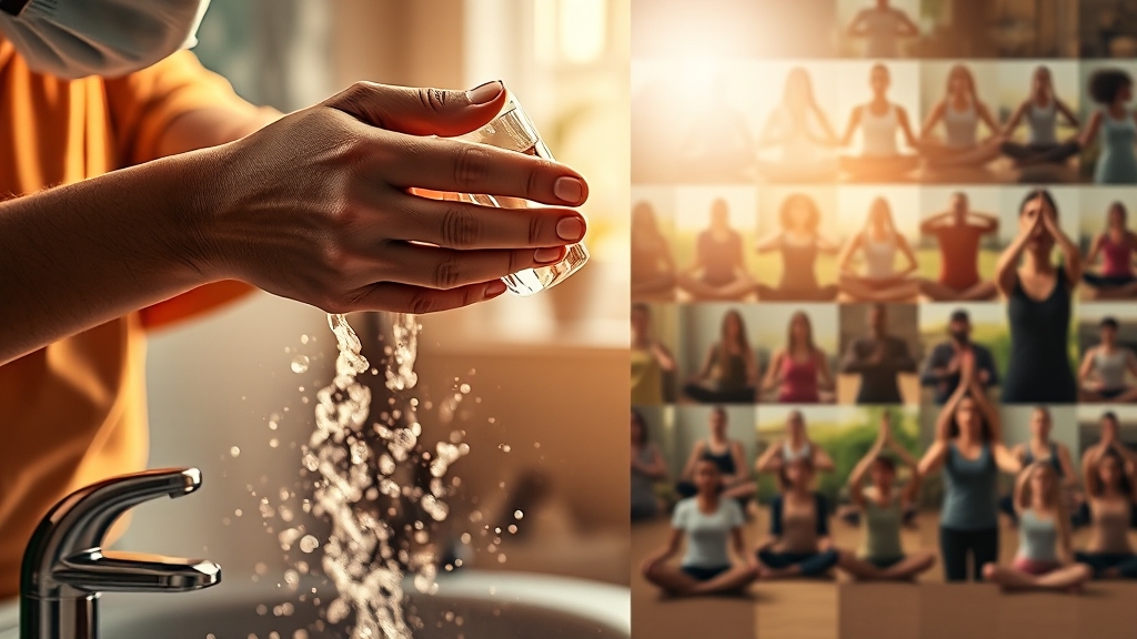 독감 예방을 위한 생활 습관 (realistic 스타일)