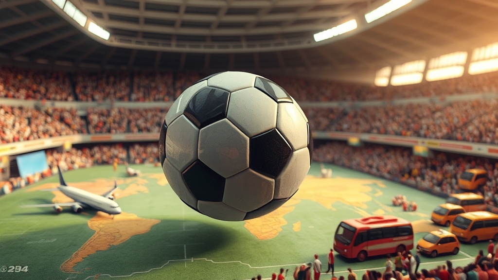 경기장 교통, 어떻게 이동할까? (realistic 스타일)