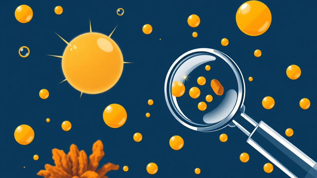 최적의 흡수율을 위한 테라큐민 맥스 60의 기술력 (illustration 스타일)