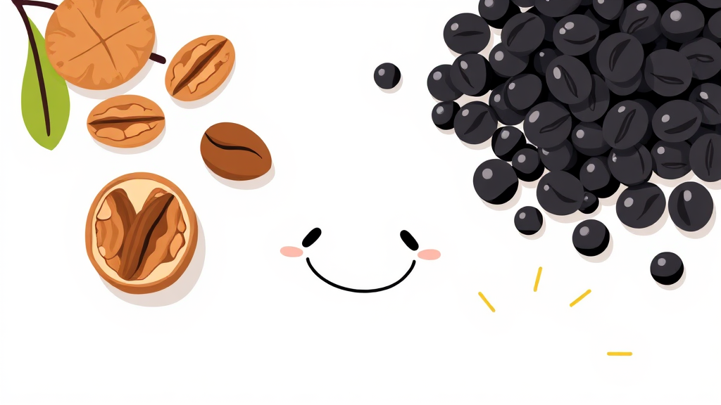 영양 성분, 건강 효과 분석 (illustration 스타일)