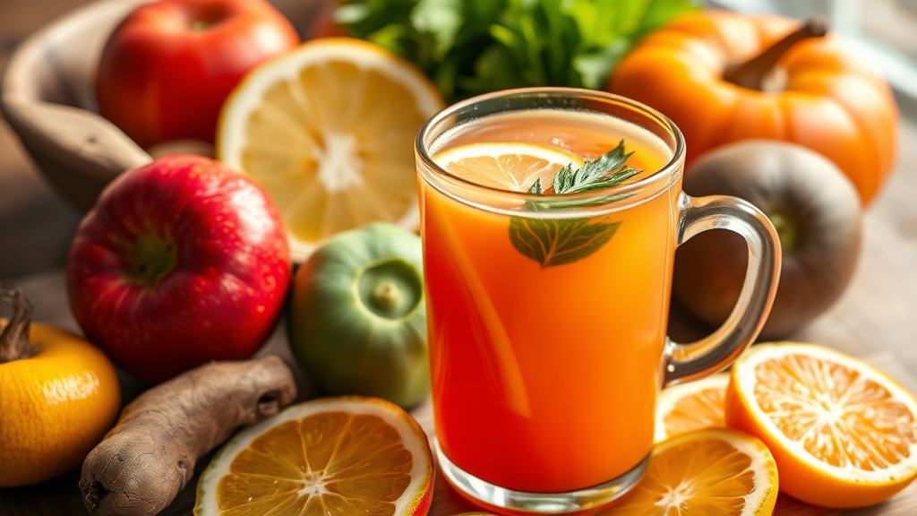 면역력 강화 레시피 (realistic 스타일)