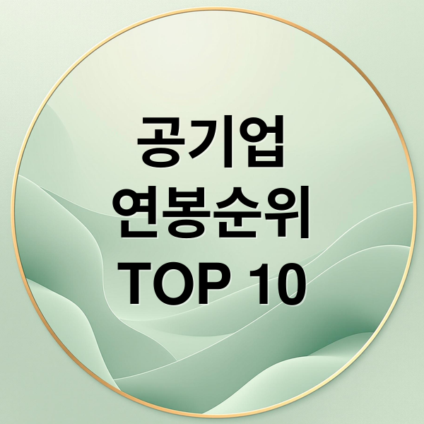 공기업
연봉순위
TOP 10 (메이저 공기업  연봉 순위 알아보기)