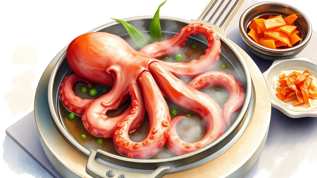 정갈한 밑반찬과 함께 즐기는 별미 (watercolor 스타일)