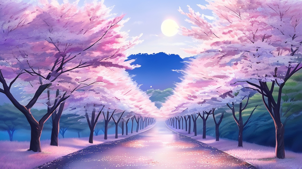 현지인이 추천하는 숨겨진 벚꽃 명당 (watercolor 스타일)