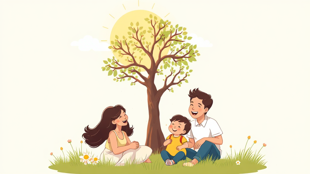 2026년 저출산 정책 변화와 가족에게 미치는 영향 (illustration 스타일)