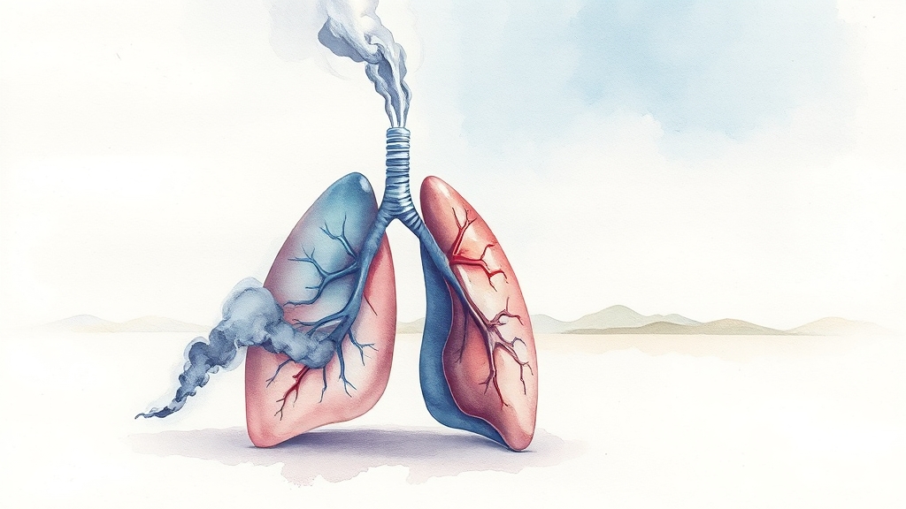 금연과 간접흡연, 왜 피해야 할까? (watercolor 스타일)