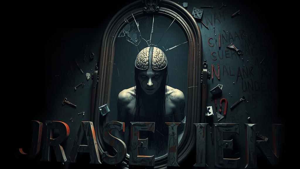 집중력 저하와 부정적 사고 (realistic 스타일)