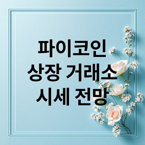 파이코인
상장 거래소
시세 전망 (파이코인)