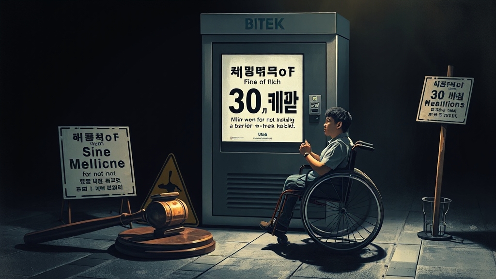 미설치 시, 어떤 제재가 있나요? (realistic 스타일)