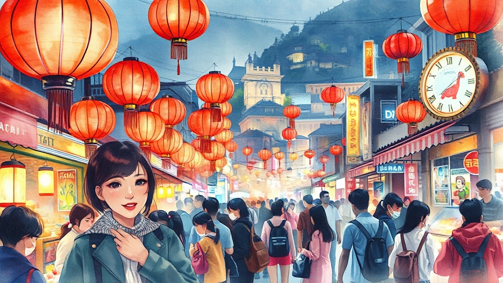 대만 야시장 완전 정복 (watercolor 스타일)